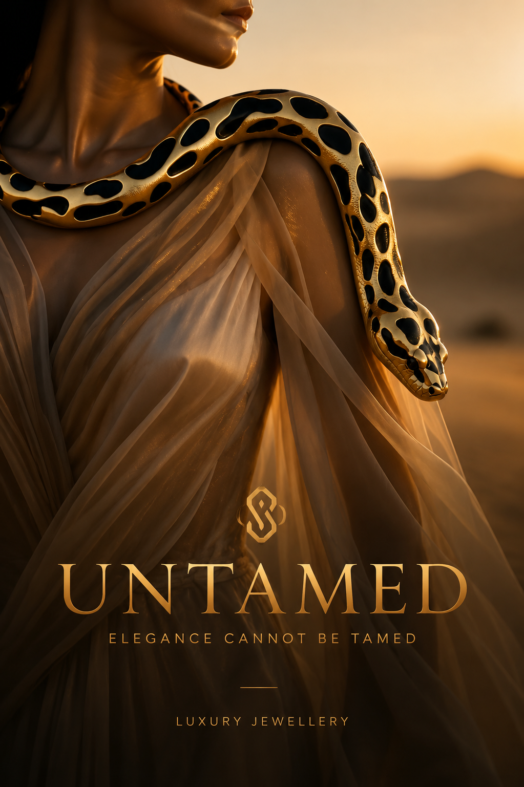 UNTAMED vertical luxury campaign poster